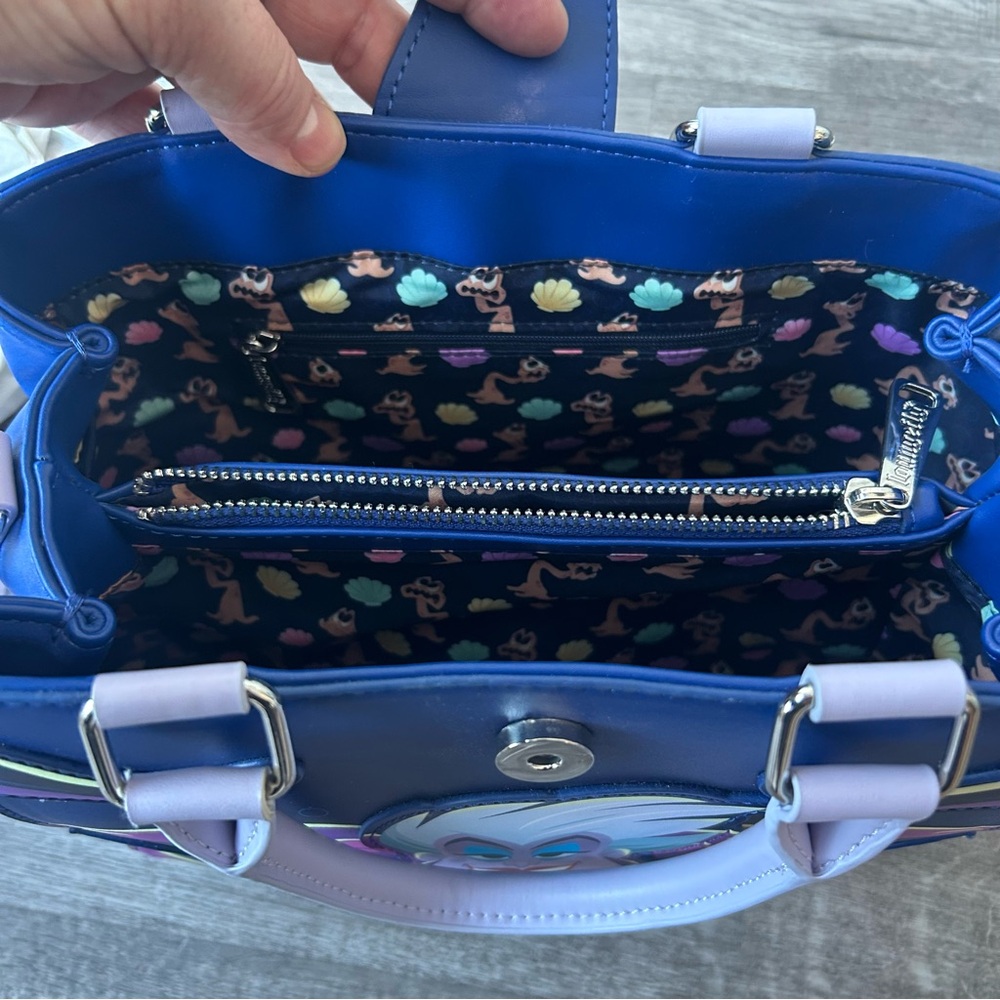 BNWT Loungefly Ursula Disney Blue and Purple Women's hand Bag - Picture 6 of 9